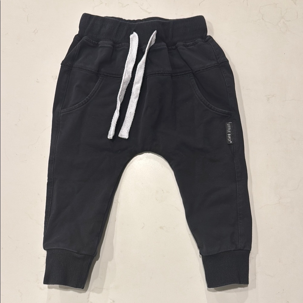 Little Bipsy Jogger in Black. Size 18-24M
